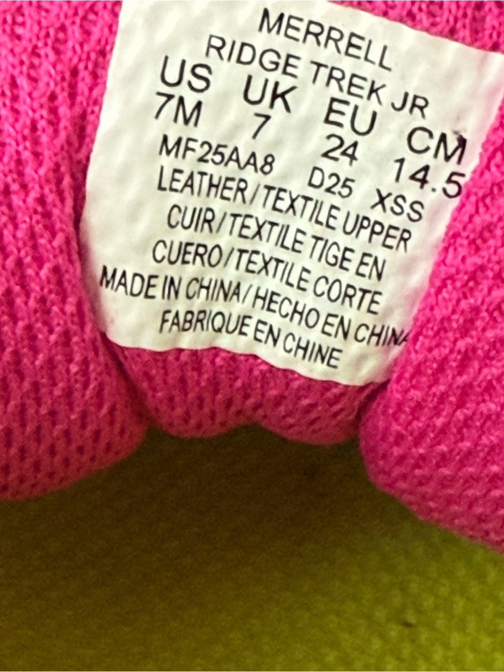 Merrell Ridge Trek Jr Size 7m - Picture 7 of 7